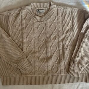 Hollister Light Tan Knit Sweater